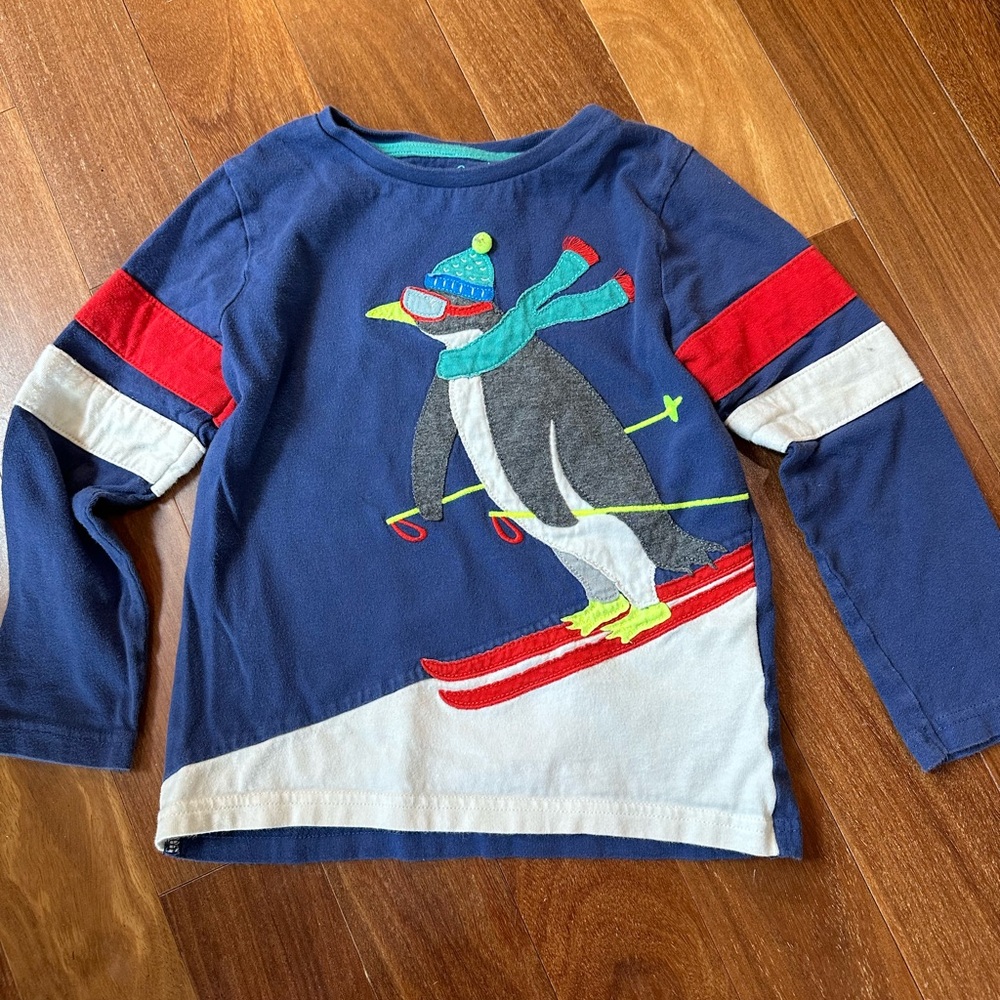 Mini Boden 5Y Skiing Penguin